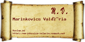 Marinkovics Valéria névjegykártya